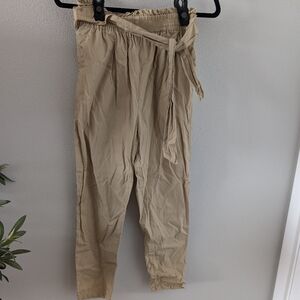 New Look Tan Chinos Relaxed Fit Paperbag Pants